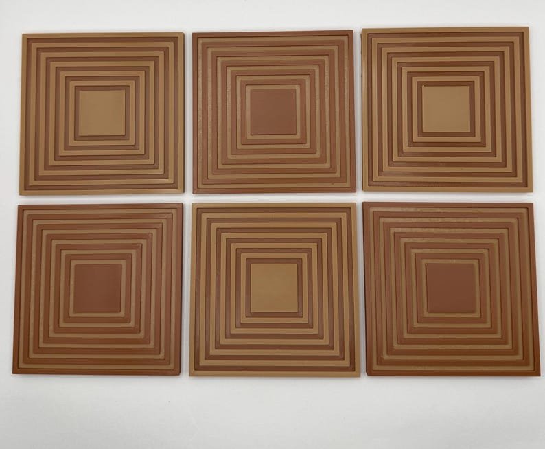 Geometric Coaster Set of 6 with Holder - Image 2