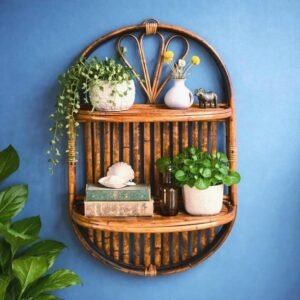 Bamboo Foldable Wall Shelf