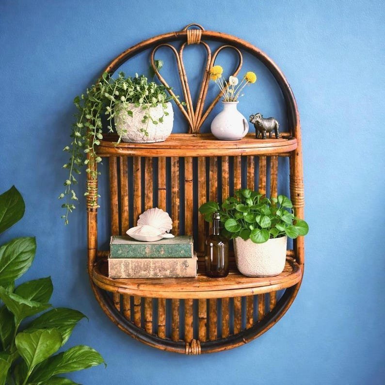 Bamboo Foldable Wall Shelf
